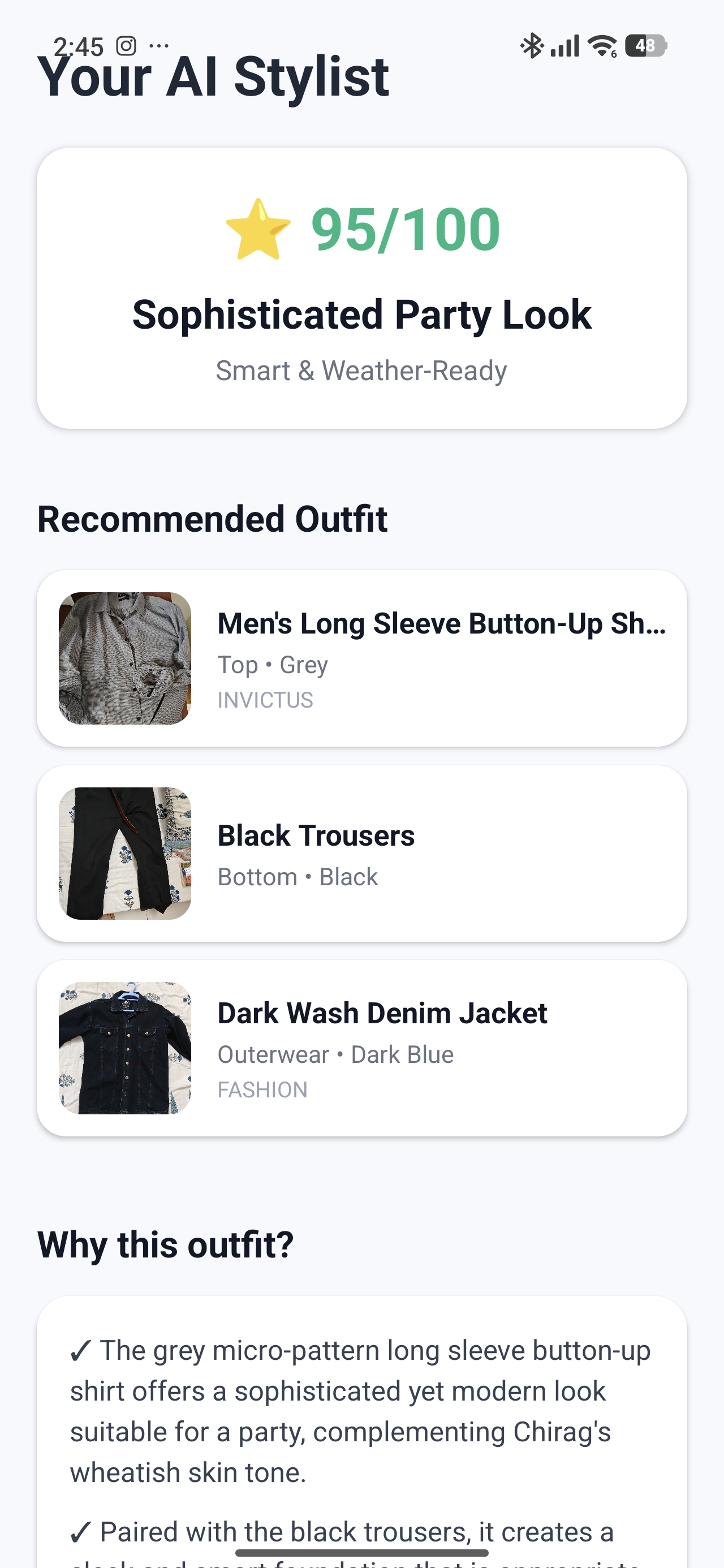 ClothMatics App Screenshot 1
